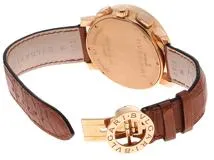 BVLGARI　ブルガリ　ブルガリ ブルガリ クロノ　BBP42GL CH　自動巻き　PG/革　メンズ　ブラック【430】2141000309965