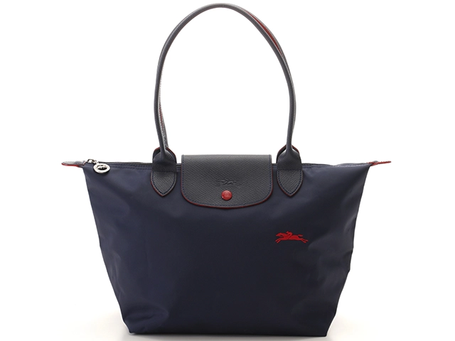 LONGCHAMP ロンシャン ルプリアージュ クラブ S ネイビー／レッド