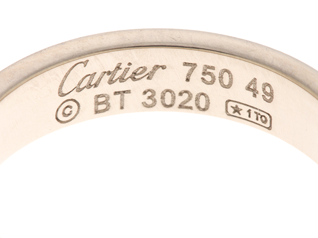 Cartier カルティエ ミニラブリング リング ラブウエディングリング WG 4.0g #49【434】