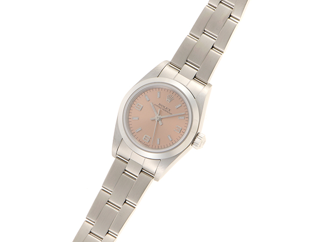 A番 ROLEX ロレックス オイスター パーペチュアル 76080 ピンク【436