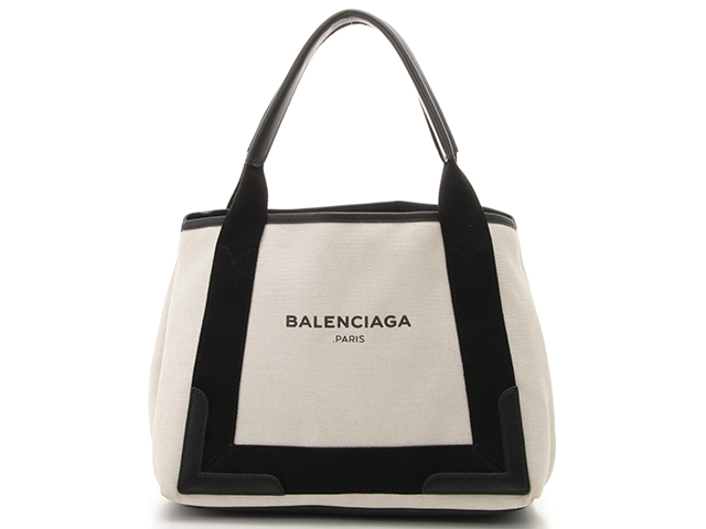 BALENCIAGA バレンシアガ ネイビーカバスＳ ナチュラル／ブラック