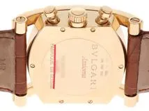 BVLGARI ブルガリ　アショーマ　クロノ　自動巻き　YG/革　メンズ　アイボリー文字盤【431】2141000344669