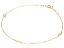 TIFFANY＆Co.　ティファニー　バイザヤード　ブレスレット　　K18イエローゴールド　3ポイントダイヤモンド　1.1ｇ　2141000346786　【472】H