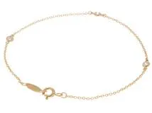 TIFFANY＆Co.　ティファニー　バイザヤード　ブレスレット　　K18イエローゴールド　3ポイントダイヤモンド　1.1ｇ　2141000346786　【472】H