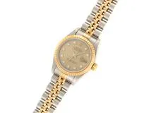 X番 並行 ROLEX ロレックス 時計 デイトジャスト 69173G シャンパンゴールド文字盤 10Pダイヤ YG/SS 自動巻き レディース (2141000347769) M【200】