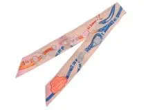 HERMES　エルメス　ツイリー　 BRIDES DE GALA APPLIQUE ローズプードル　新品同様品【472】KS