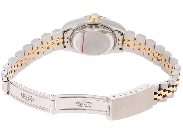 W番　ROLEX　ロレックス　デイトジャスト　69173G　18YG/SS　10Pダイヤ　ゴールド文字盤　レディース　腕時計（2141000348582）【200】C