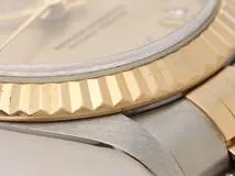 W番　ROLEX　ロレックス　デイトジャスト　69173G　18YG/SS　10Pダイヤ　ゴールド文字盤　レディース　腕時計（2141000348582）【200】C