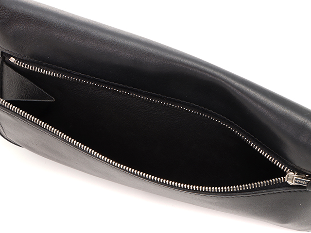 HERMES エルメス ドゴンロング ブラック シルバー金具 □N刻印 HERMES エルメス ドゴンロング ブラック シルバー金具 □N刻印