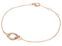 Cartier　カルティエ　トリニティブレスレット　K18YG/PG/WG　ピンクサファイヤ　約2.2g　約15～17.5cm（アジャスター）　2141000351919　【205】