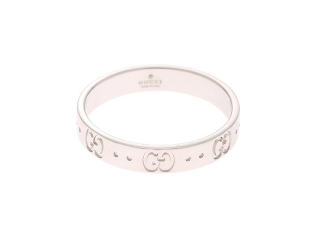 GUCCI　グッチ　アイコン　リング　WGホワイトゴールド　約4.1g　21号　2141000354873【432】