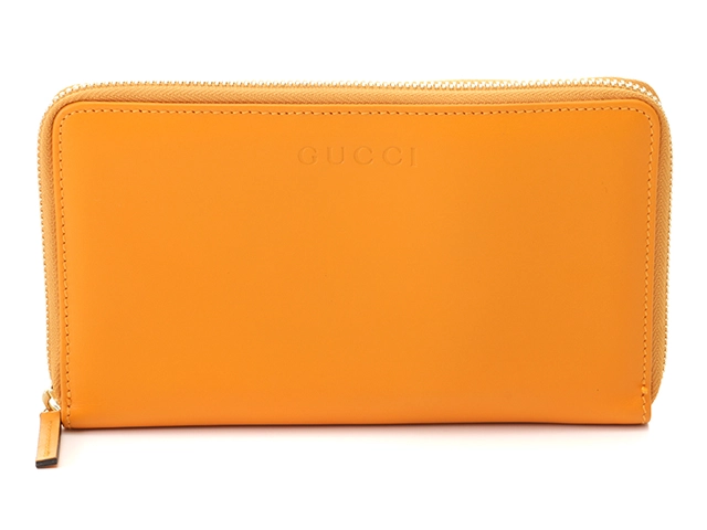 GUCCI　グッチ　ラウンド財布 オレンジ　レザー　321117　アウトレット品【431】2141000357461