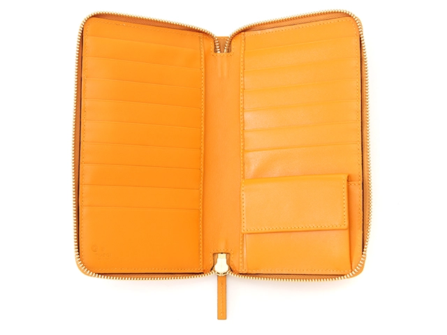 GUCCI　グッチ　ラウンド財布 オレンジ　レザー　321117　アウトレット品【431】2141000357461