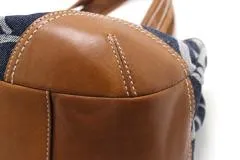 COACH コーチ エルゴシグネチャー デニムショルダー がま口バッグ 12747  ネイビー/ブラウン 【460】2141100014837