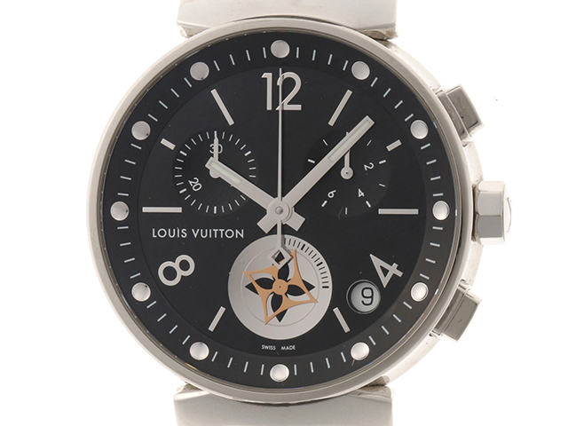 ルイヴィトン 腕時計 タンブール クォーツ クロノグラフ Q8D11