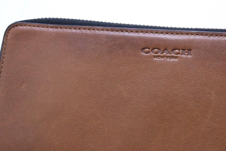 COACH コーチ ダブルジップ トラベルオーガナイザー ブラウン 【460