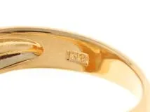 ノンブランドジュエリー　指輪　リング　グリーンガーネット　ダイヤモンド　フラワーモチーフ　K18/GG/D0.04/8.9g/#11.5
