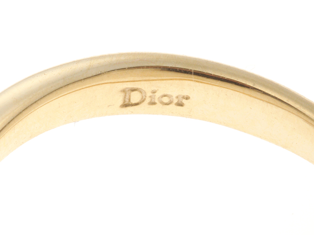 Dior　チューリップリング　イエローゴールド　PT900　ダイヤ　【432】