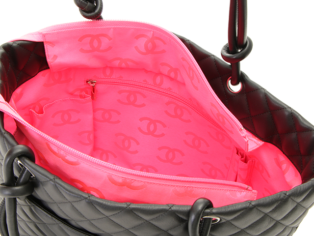CHANEL シャネル カンボンラインラージトート バッグ カーフ