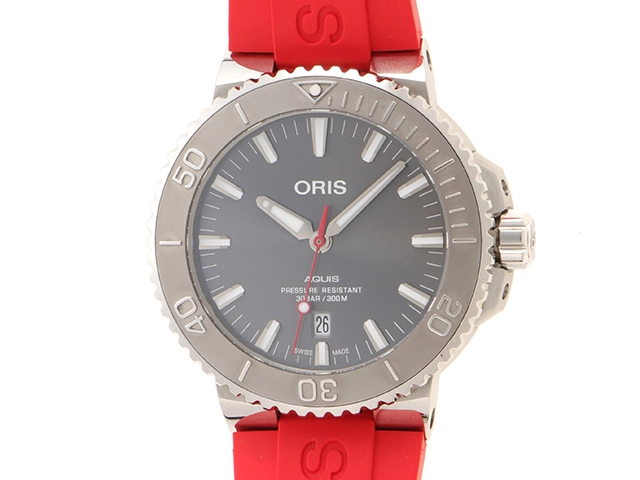 ORIS オリス ｱｸｲｽﾃﾞｲﾄﾚﾘｰﾌ 01 733 7730 4153-07 SS/ラバー 自動巻き