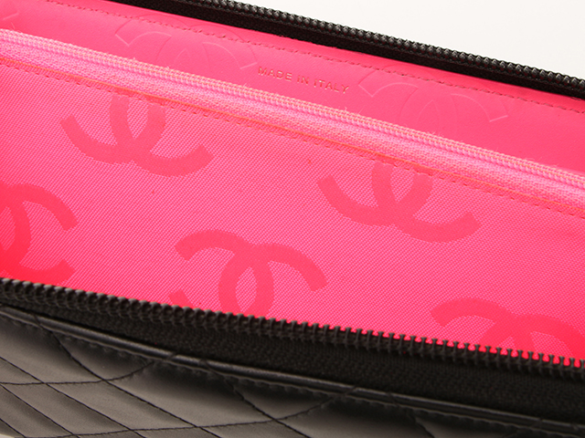 【良品】CHANEL カンボンライン ラウンドファスナー ベージュ シール有り 良品】CHANEL カンボンライン ラウンドファスナー ベージュ