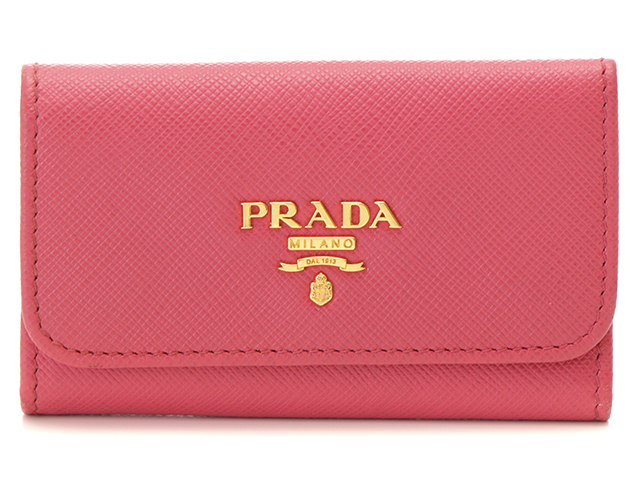 宅配便配送 PRADA ピンク✖️ゴールド キーケース プラダ 6連 小物