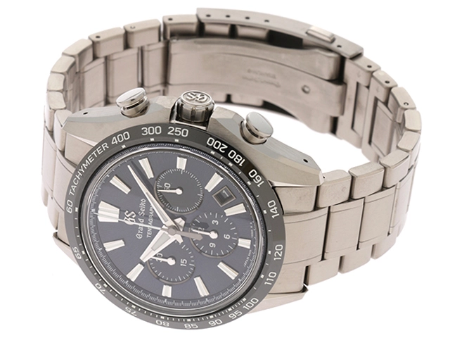 SEIKO　グランドセイコー エボリューション９コレクション　自動巻き　SLGC001　クロノグラフ　ネイビ　セラミック　100ｍ防水　チタン　TI　定価：1815000【432】2141100568453