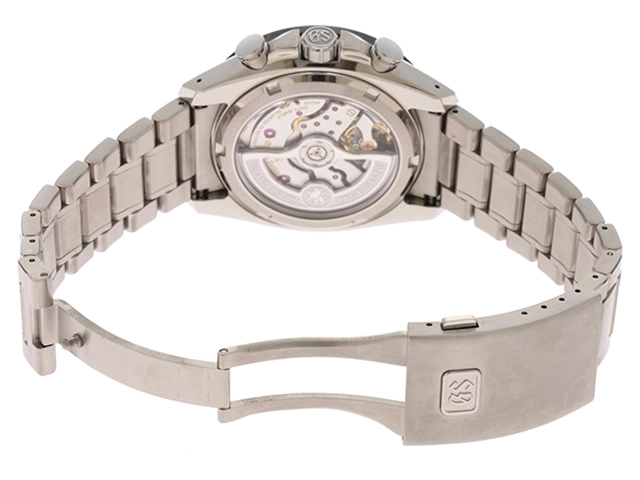 SEIKO　グランドセイコー エボリューション９コレクション　自動巻き　SLGC001　クロノグラフ　ネイビ　セラミック　100ｍ防水　チタン　TI　定価：1815000【432】2141100568453