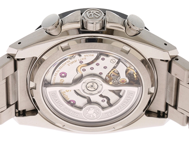 SEIKO　グランドセイコー エボリューション９コレクション　自動巻き　SLGC001　クロノグラフ　ネイビ　セラミック　100ｍ防水　チタン　TI　定価：1815000【432】2141100568453