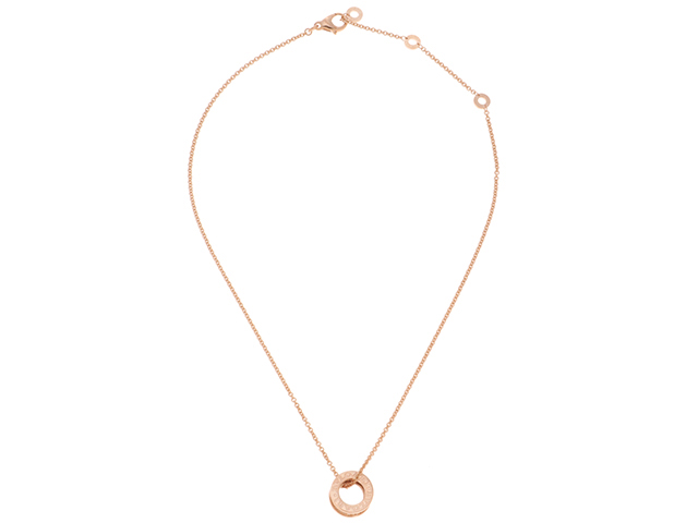 BVLGARI ブルガリ ネックレス B-zero1 ピンクゴールド パヴェ