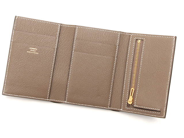 HERMES エルメス 折り財布 ベアンコンビネ エトゥープ GP金具 HERMES エルメス 折り財布 ベアンコンビネ エトゥープ GP金具