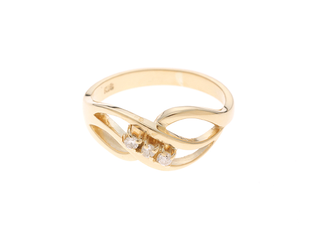 K18 ダイヤモンドリング 8号 JEWELRY ノンブランドジュエリー リング 8号 K18/ダイヤモンド