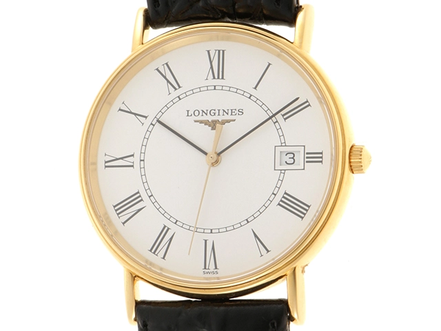 LONGINES ロンジン 時計 プレザンス L4.720.2 クオーツ メンズ SS/レザー ホワイト 2141100591093 【207】  の購入なら「質」の大黒屋（公式）