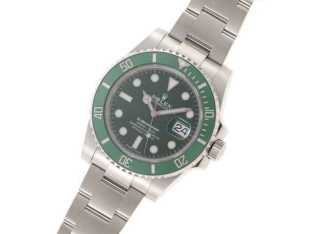 2017年正規品 ROLEX ロレックス 腕時計 サブマリーナ デイト 116610LV ステンレス/セラミック グリーン文字盤 自動巻き【472】SJ