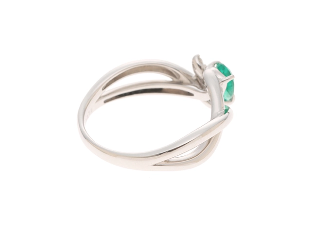 JEWELRY　ジュエリー　 リング　PT900プラチナ　エメラルド0.40/ダイヤモンド0.10 　5.4g　#15【472】HA