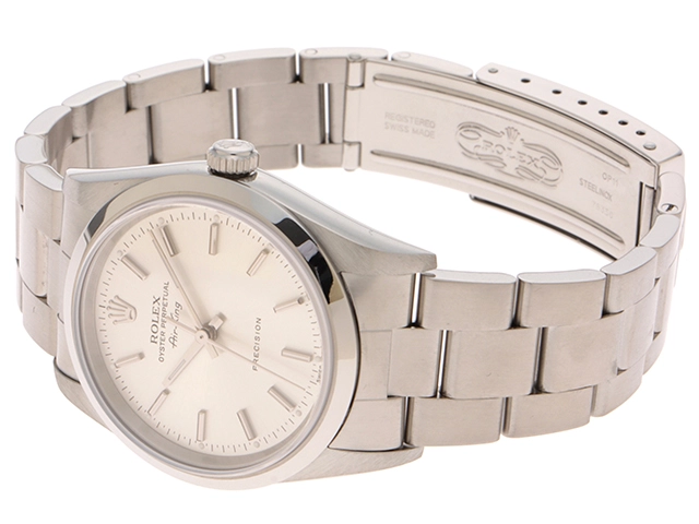 Z番ルーレット無し ROLEX ロレックス エアキング 14000M シルバー文字盤 ステンレス メンズ オートマチック【472】HK