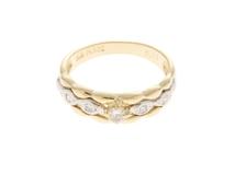 JEWELRY ノンブランド ジュエリー 指輪 リング K18 イエローゴールド PT900 ダイヤモンド 7号 3.0g【473】