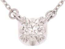 4℃　ヨンドシー　ネックレス　プラチナ850　ダイヤモンド0.226ct　約2.2g　2141100629178　【205】
