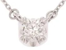 4℃　ヨンドシー　ネックレス　プラチナ850　ダイヤモンド0.226ct　約2.2g　2141100629178　【205】