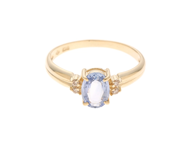 JEWELRY ノンブランドジュエリー リング 指輪 K18 ゴールド カラーストーン ダイヤモンド 11号 【460】2141100630273