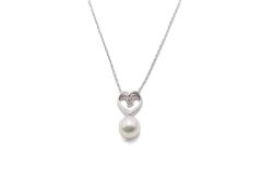 MIKIMOTO ミキモト ネックレス K18WG ホワイトゴールド パール 真珠 ダイヤモンド 【460】2141100632949