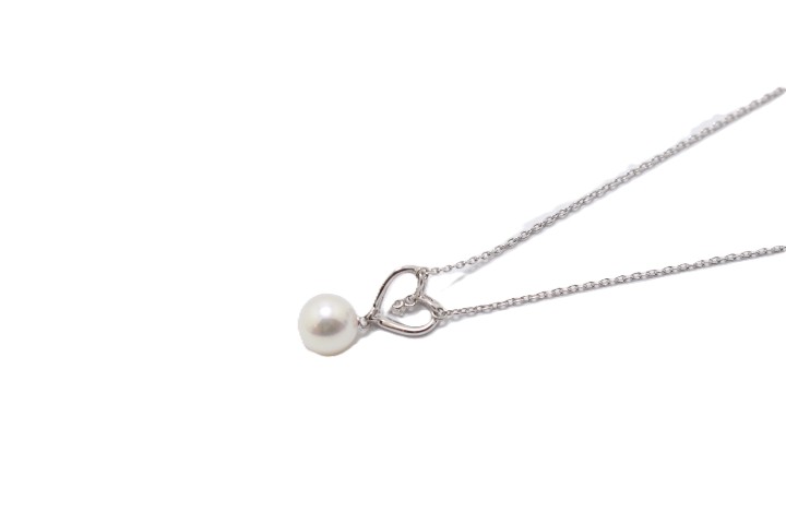 MIKIMOTO ミキモト ネックレス K18WG ホワイトゴールド パール