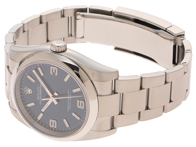 ランダムシリアル　2020年ギャラ　ROLEX　ロレックス　オイスターパーペチュアル　116000　ステンレス　ブルー369文字盤　男性用自動巻時計【473】