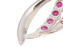 JEWELRY　ジュエリー　ネックレス　PT850/PT950プラチナ　ルビー0.22/ダイヤモンド0.21  　重さ3.6g  　【472】HA