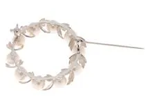 MIKIMOTO ミキモト ブローチ パール リーフ リース サークル