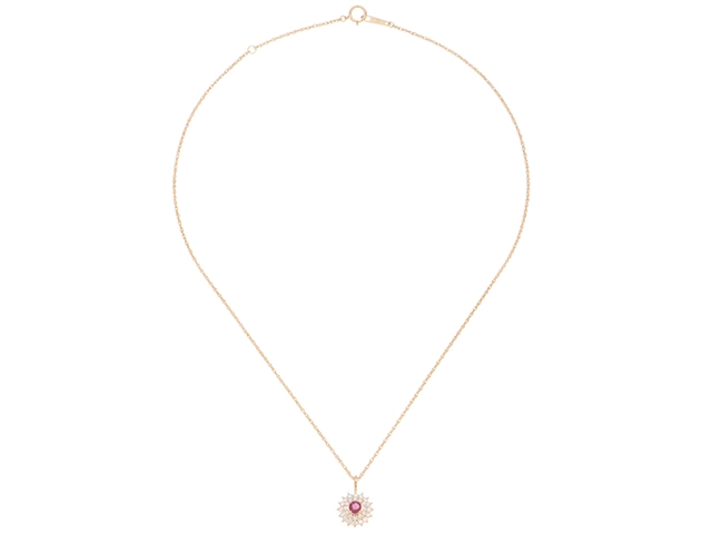 JEWELRY　ジュエリー　ネックレス　K18イエローゴールド　ルビー0.25ct　ダイヤモンド0.39ct　約3.7g　2141100647196【432】