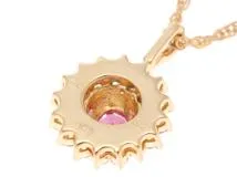 JEWELRY　ジュエリー　ネックレス　K18イエローゴールド　ルビー0.25ct　ダイヤモンド0.39ct　約3.7g　2141100647196【432】