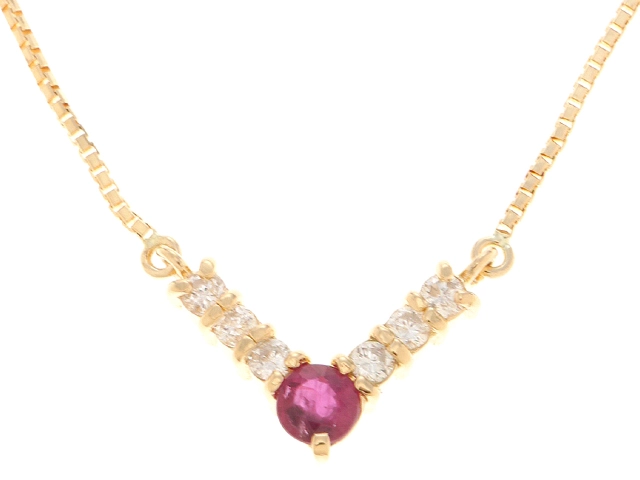 SEIKO JEWELRY セイコージュエリー ネックレス K18 ゴールド ルビー