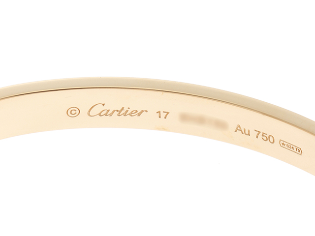 CARTIER　カルティエ　LOVE　ラブブレスレット　17号　B6067517　約31.7ｇ【472】SJ