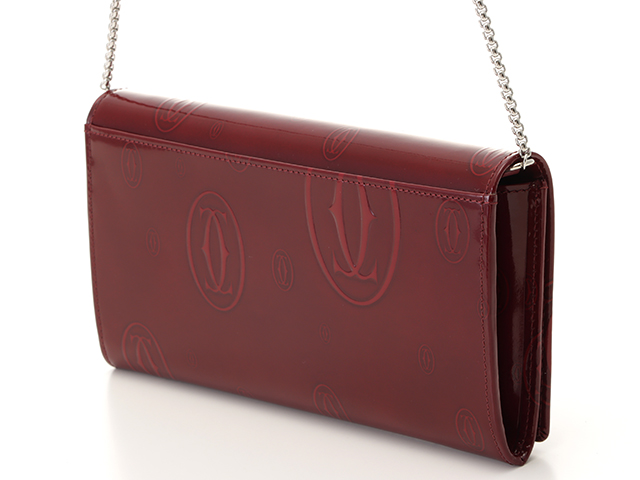 Cartier カルティエ ハッピーバースデー チェーンウォレット ボルドー